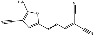 2-[3-(5-氨基-4-氰基呋喃-2-基)丙-2-烯-1-亚基]丙二腈, 111203-08-8, 结构式