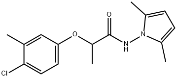 2-(4-chloro-3-methyl-phenoxy)-N-(2,5-dimethylpyrrol-1-yl)propanamide Structure