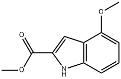 4-メトキシ-1H-インドール-2-カルボン酸メチルエステル 化学構造式