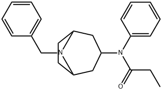 8-benzyl-8-azabicyclo(3.2.1)octane-3-propionanilide 结构式