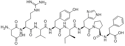 (3S)-3-amino-4-[[(2S)-5-(diaminomethylideneamino)-1-[[(2S)-1-[[(2S)-1-[[(2S,3S)-1-[[(2S)-1-[(2S)-2-[[(2S)-1-hydroxy-1-oxo-3-phenylpropan-2-yl]carbamoyl]pyrrolidin-1-yl]-3-(3H-imidazol-4-yl)-1-oxopropan-2-yl]amino]-3-methyl-1-oxopentan-2-yl]amino]-3-(4-hydroxyphenyl)-1-oxopropan-2-yl]amino]-3-methyl-1-oxobutan-2-yl]amino]-1-oxopentan-2-yl]amino]-4-oxobutanoic acid Structure