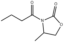 2-Oxazolidinone,  4-methyl-3-(1-oxobutyl)- Struktur