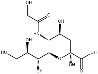 N-(ヒドロキシアセチル)ノイラミン酸 化学構造式