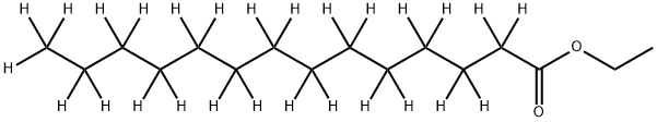 テトラデカン酸エチル‐D27 化学構造式