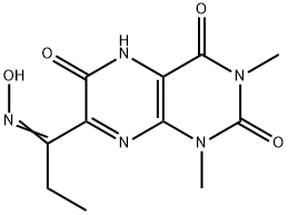 2,4,6(3H)-Pteridinetrione,  1,5-dihydro-7-[1-(hydroxyimino)propyl]-1,3-dimethyl- 结构式