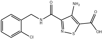 4-Amino-3-{[(2-chlorobenzyl)amino]carbonyl}-isothiazole-5-carboxylic acid Structure