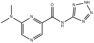 6-(dimethylamino)-N-(1H-tetrazol-5-yl)-2-pyrazinecarboxamide 化学構造式