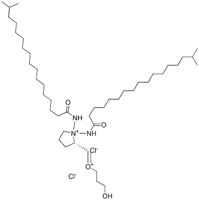 HYDROXYPROPYL BISISOSTEARAMIDOPROPYLDIMONIUM CHLORIDE 化学構造式
