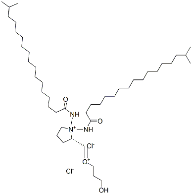 HYDROXYPROPYL BISISOSTEARAMIDOPROPYLDIMONIUM CHLORIDE Struktur