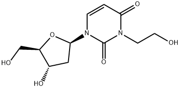 3-hydroxyethyldeoxyuridine 化学構造式