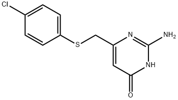 2-amino-6-{[(4-chlorophenyl)thio]methyl}pyrimidin-4-ol Structure