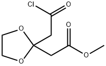 METHYL 2-(2-((CHLOROCARBONYL)METHYL)-1,3-DIOXOLAN-2-YL)ACETATE Structure