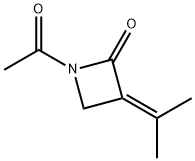 2-Azetidinone, 1-acetyl-3-(1-methylethylidene)- (9CI) Structure