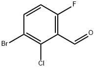 3-溴-2-氯-6-氟苯甲醛,1114809-11-8,结构式