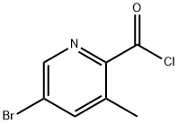 5-ブロモ-3-メチルピリジン-2-カルボニルクロリド 化学構造式