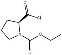 1-Pyrrolidinecarboxylic acid, 2-(chlorocarbonyl)-, ethyl ester, (2S)- (9CI) Struktur