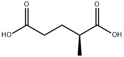 (S)-(+)-2-メチルグルタル酸 化学構造式