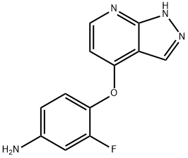 BenzenaMine, 3-fluoro-4-(1H-pyrazolo[3,4-b]pyridin-4-yloxy)- Structure