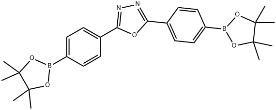 1,3,4-Oxadiazole, 2,5-bis[4-(4,4,5,5-tetraMethyl-1,3,2-dioxaborolan-2-yl)phenyl]- Struktur