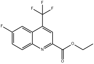 Ethyl 6-fluoro-4-(trifluoromethyl)quinoline-2-carboxylate Struktur