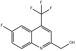 2-Quinolinemethanol, 6-fluoro-4-(trifluoromethyl)- Struktur