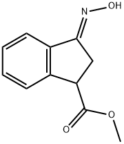 1H-Indene-1-carboxylicacid,2,3-dihydro-3-(hydroxyimino)-,methylester,(E)-(9CI) Structure