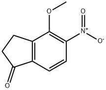 1H-Inden-1-one, 2,3-dihydro-4-Methoxy-5-nitro- Structure