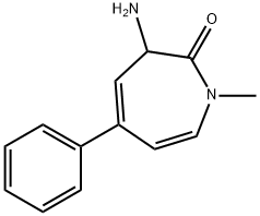 3-amino-1-methyl-5-phenyl-1H-azepin-2(3H)-one Struktur