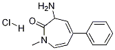 3-amino-1-methyl-5-phenyl-1H-azepin-2(3H)-one hydrochloride Structure