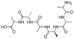 2-[[(2S)-2-[2-[[(2S)-2-[2-(2-aminopropanoylamino)propanoylamino]propanoyl]amino]propanoylamino]propanoyl]amino]propanoic acid,111652-29-0,结构式