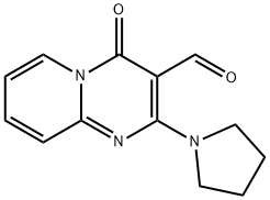 4H-Pyrido[1,2-a]pyrimidine-3-carboxaldehyde, 4-oxo-2-(1-pyrrolidinyl)- Structure