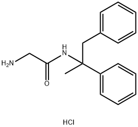 2-AMINO-N-(1-METHYL-1,2-DIPHENYLETHYL)ACETAMIDE HYDROCHLORIDE,111686-79-4,结构式