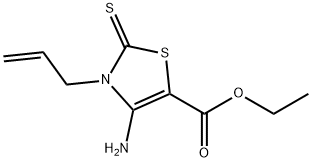 3-烯丙基-4-氨基-2-硫代-2,3-二氢-1,3-噻唑-5-甲酸乙酯,111698-89-6,结构式