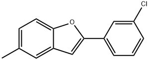 Benzofuran, 2-(3-chlorophenyl)-5-Methyl- Struktur
