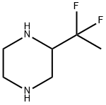 2-(1,1-二氟乙基)哌嗪, 111781-50-1, 结构式