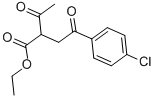 2-アセチル-4-(4-クロロフェニル)-4-オキソブタン酸エチル 化学構造式