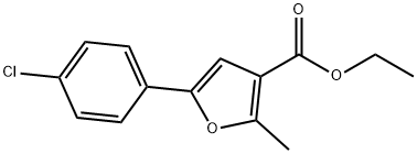 ETHYL 5-(4-CHLOROPHENYL)-2-METHYL-3-FUROATE Structure