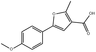 5-(4-METHOXYPHENYL)-2-METHYL-3-FUROIC ACID 化学構造式