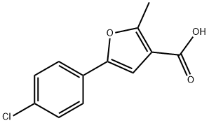 5-(4-クロロフェニル)-2-メチル-3-フロ酸 化学構造式