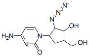 4-amino-1-(2-azido-3-hydroxy-4-(hydroxymethyl)cyclopentyl)-2(1H)-pyrimidinone 结构式