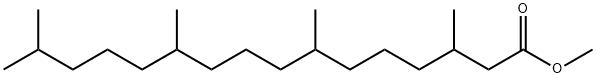 3,7,11,15-テトラメチルヘキサデカン酸メチル 化学構造式