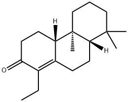 2(3H)-Phenanthrenone, 1-ethyl-4,4a,4b,5,6,7,8,8a,9,10-decahydro-4b,8,8-trimethyl-, (4aR,4bS,8aS)-,111827-69-1,结构式