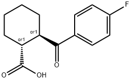 TRANS-2-(4-氟苯甲酰基)-1-环己烷羧酸, 111857-42-2, 结构式