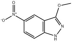 3-Methoxy-5-nitro-1H-indazole Struktur