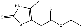 2-巯基-4-甲基-5-噻唑甲酸乙酯, 111874-19-2, 结构式