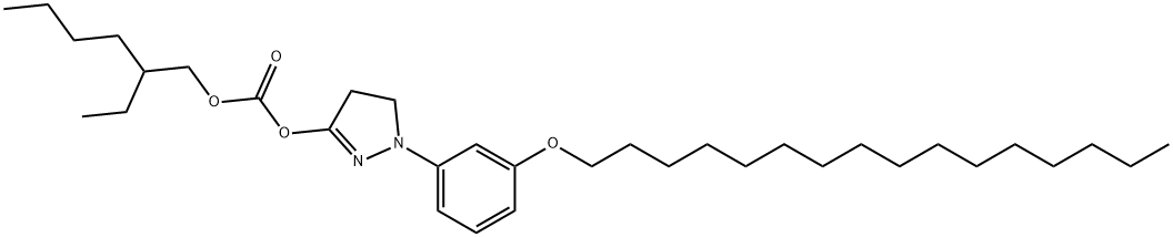 Carbonic acid [1-(3-hexadecyloxyphenyl)-2-pyrazolin-3-yl]2-ethylhexyl ester Structure