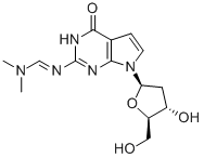 N2-(DIMETHYLAMINOMETHYLIDENE)-7-DEAZA-2'-DEOXYGUANOSINE 结构式