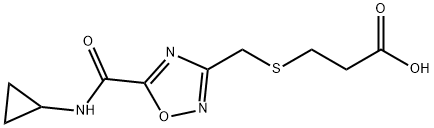 3-[({5-[(cyclopropylamino)carbonyl]-1,2,4-oxadiazol-3-yl}methyl)thio]propanoic acid