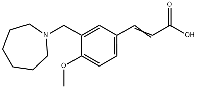 (2E)-3-[3-(azepan-1-ylmethyl)-4-methoxyphenyl]acrylic acid Structure