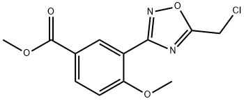 methyl 3-[5-(chloromethyl)-1,2,4-oxadiazol-3-yl]-4-methoxybenzoate Structure